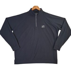 Holderness & Bourne 1/4 Zip Pullover XL Black Paramount Country Club Golf NY